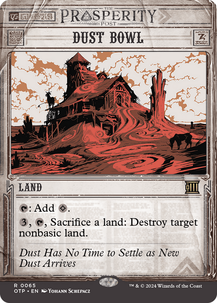 Dust Bowl (OTP-065) - Breaking News: (Showcase) (Borderless) Foil - Premium MTG Single from Wizards of the Coast - Just $0.77! Shop now at Game Crave Tournament Store