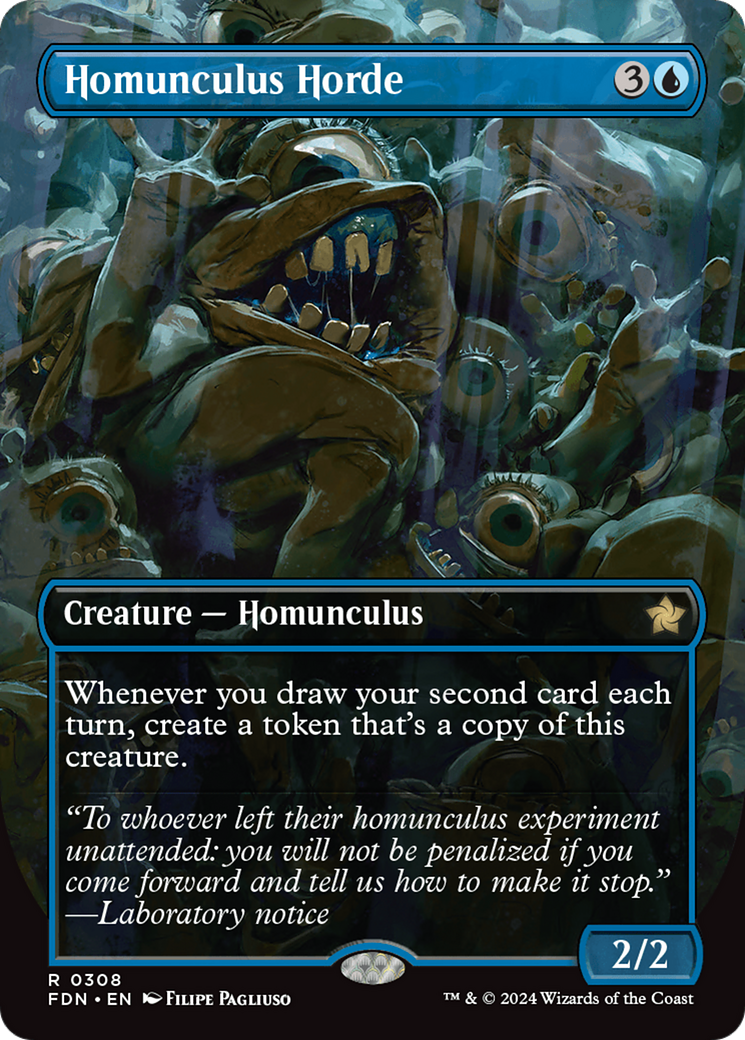 Homunculus Horde (FDN-308) - Foundations (Borderless) - Premium MTG Single from Wizards of the Coast - Just $0.70! Shop now at Game Crave Tournament Store