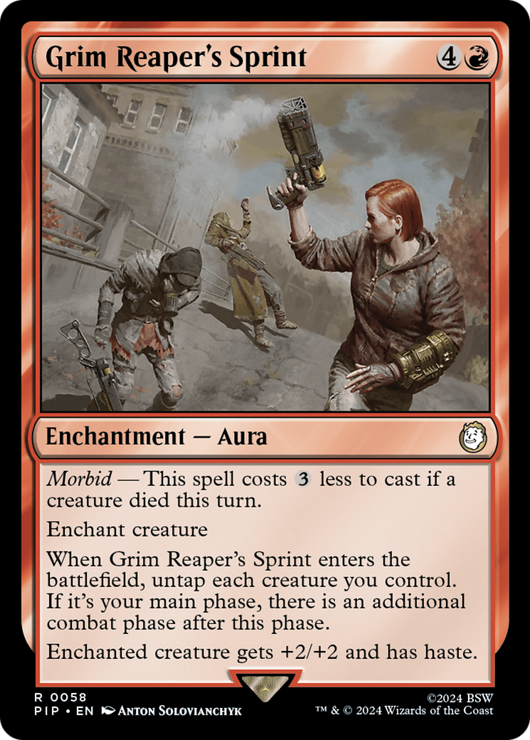 Grim Reaper's Sprint (PIP-058) - Fallout Foil - Premium MTG Single from Wizards of the Coast - Just $1.26! Shop now at Game Crave Tournament Store
