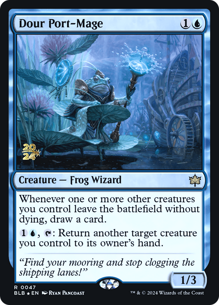 Dour Port-Mage (PBLB-47S) - Bloomburrow Promos Foil - Premium MTG Single from Wizards of the Coast - Just $2.64! Shop now at Game Crave Tournament Store