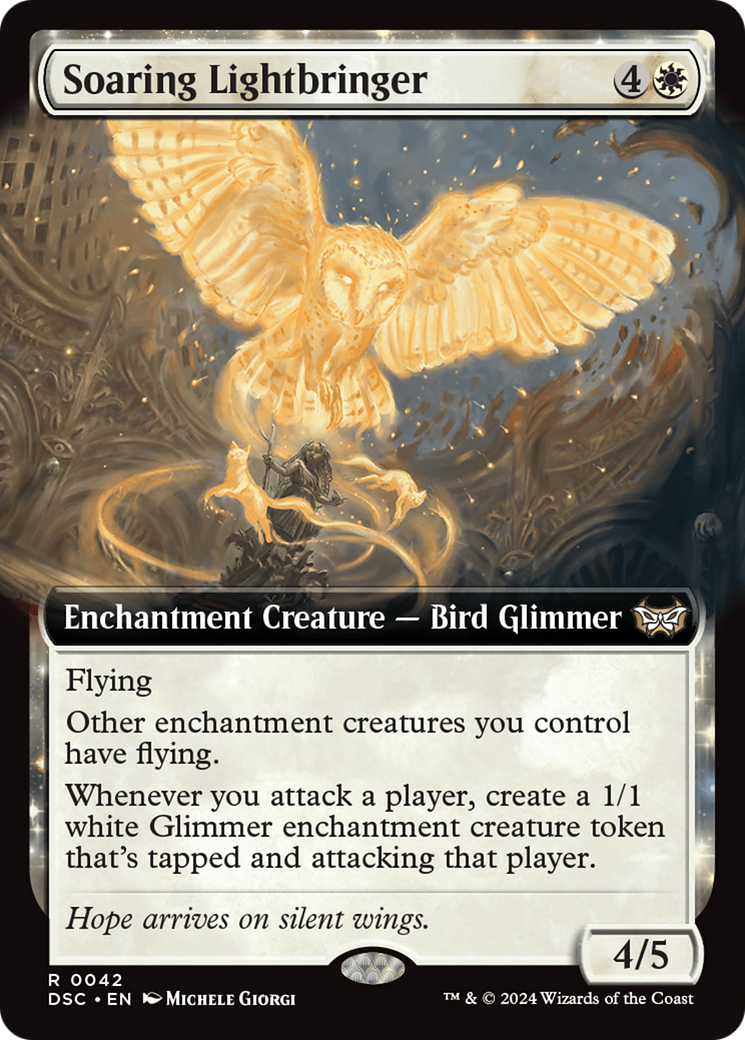 Soaring Lightbringer (DSC-042) - Duskmourn: House of Horror Commander: (Extended Art, nyxtouched) - Premium MTG Single from Wizards of the Coast - Just $0.55! Shop now at Game Crave Tournament Store
