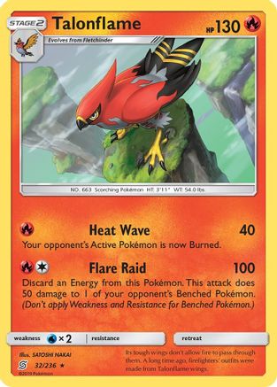 Talonflame 32/236 - Unified Minds Reverse Holofoil
