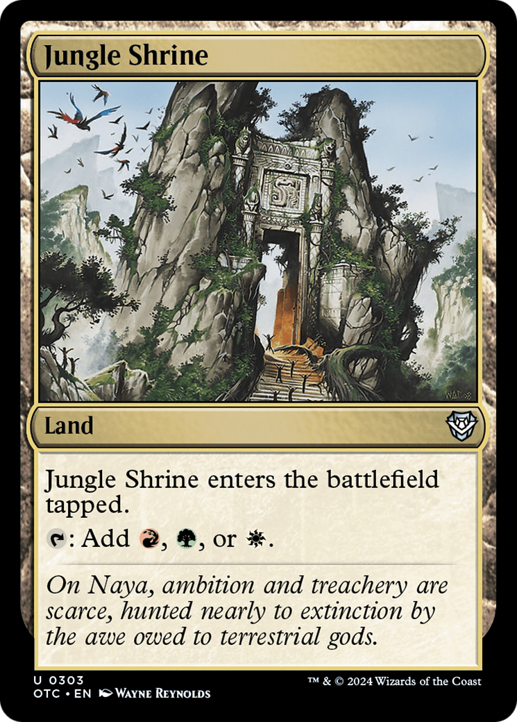 Jungle Shrine (OTC-303) - Outlaws of Thunder Junction Commander - Premium MTG Single from Wizards of the Coast - Just $0.30! Shop now at Game Crave Tournament Store