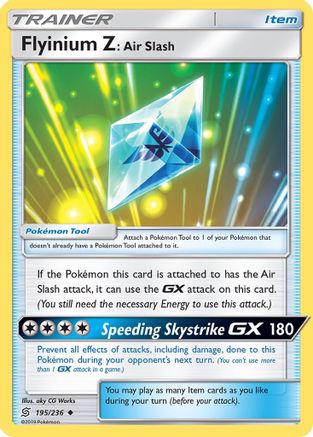 Flyinium Z: Air Slash 195/236 - Unified Minds Reverse Holofoil