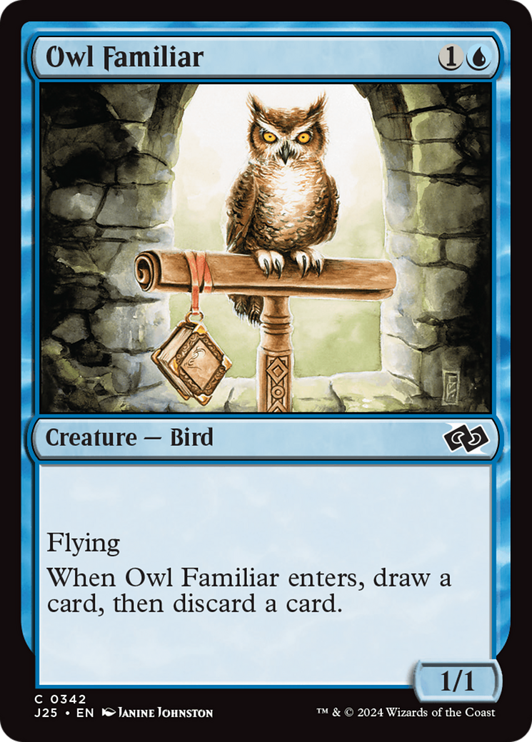 Owl Familiar (J25-342) - Foundations Jumpstart - Premium MTG Single from Wizards of the Coast - Just $0.25! Shop now at Game Crave Tournament Store