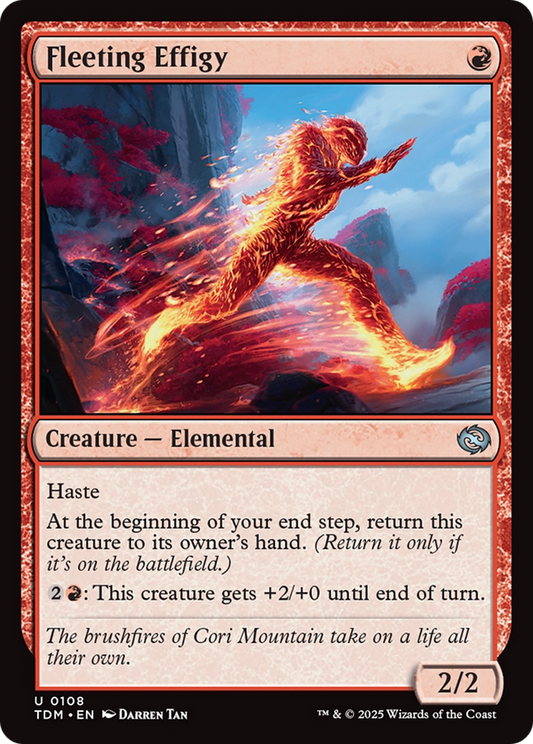 Fleeting Effigy (TDM-108) - Tarkir: Dragonstorm Foil - Premium MTG Single from Wizards of the Coast - Just $0.08! Shop now at Game Crave Tournament Store