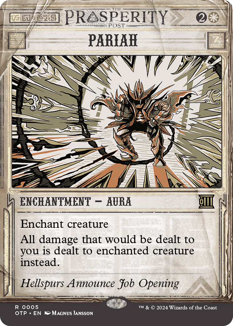 Pariah (OTP-005) - Breaking News: (Showcase) (Borderless) - Premium MTG Single from Wizards of the Coast - Just $0.26! Shop now at Game Crave Tournament Store