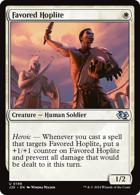 Favored Hoplite (J25-196) - Foundations Jumpstart - Premium MTG Single from Wizards of the Coast - Just $0.25! Shop now at Game Crave Tournament Store