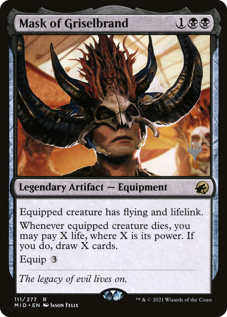 Mask of Griselbrand (PMID-111P) - Innistrad: Midnight Hunt Promos Foil - Premium MTG Single from Wizards of the Coast - Just $1.01! Shop now at Game Crave Tournament Store