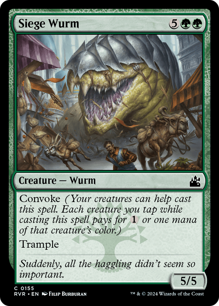 Siege Wurm (RVR-155) - Ravnica Remastered - Premium MTG Single from Wizards of the Coast - Just $0.25! Shop now at Game Crave Tournament Store