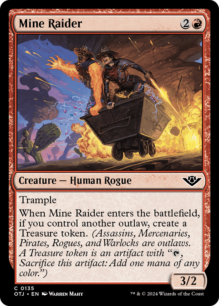 Mine Raider (OTJ-135) - Outlaws of Thunder Junction Foil - Premium MTG Single from Wizards of the Coast - Just $0.25! Shop now at Game Crave Tournament Store