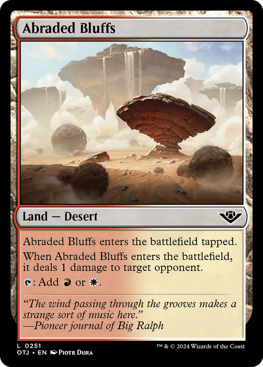 Abraded Bluffs (OTJ-251) - Outlaws of Thunder Junction - Premium MTG Single from Wizards of the Coast - Just $0.25! Shop now at Game Crave Tournament Store