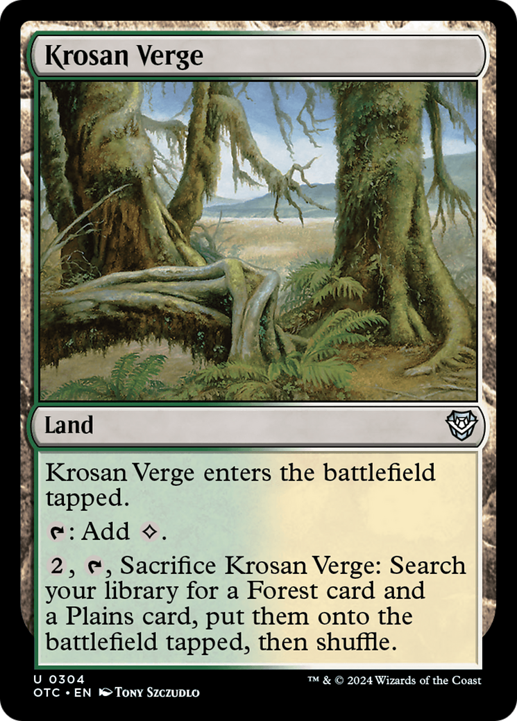 Krosan Verge (OTC-304) - Outlaws of Thunder Junction Commander - Premium MTG Single from Wizards of the Coast - Just $0.25! Shop now at Game Crave Tournament Store