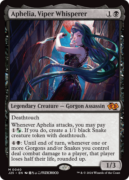 Aphelia, Viper Whisperer (J25-040) - Foundations Jumpstart - Premium MTG Single from Wizards of the Coast - Just $12.91! Shop now at Game Crave Tournament Store