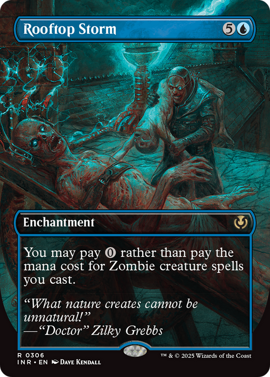Rooftop Storm (Borderless) (-306) - Innistrad Remastered - Premium MTG Single from Wizards of the Coast - Just $2! Shop now at Game Crave Tournament Store