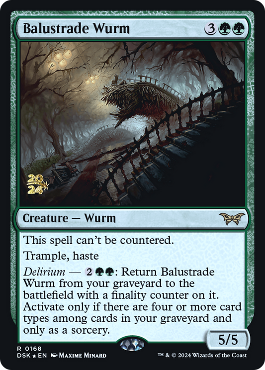 Balustrade Wurm (PDSK-168S) - Duskmourn: House of Horror Promos Foil - Premium MTG Single from Wizards of the Coast - Just $0.47! Shop now at Game Crave Tournament Store