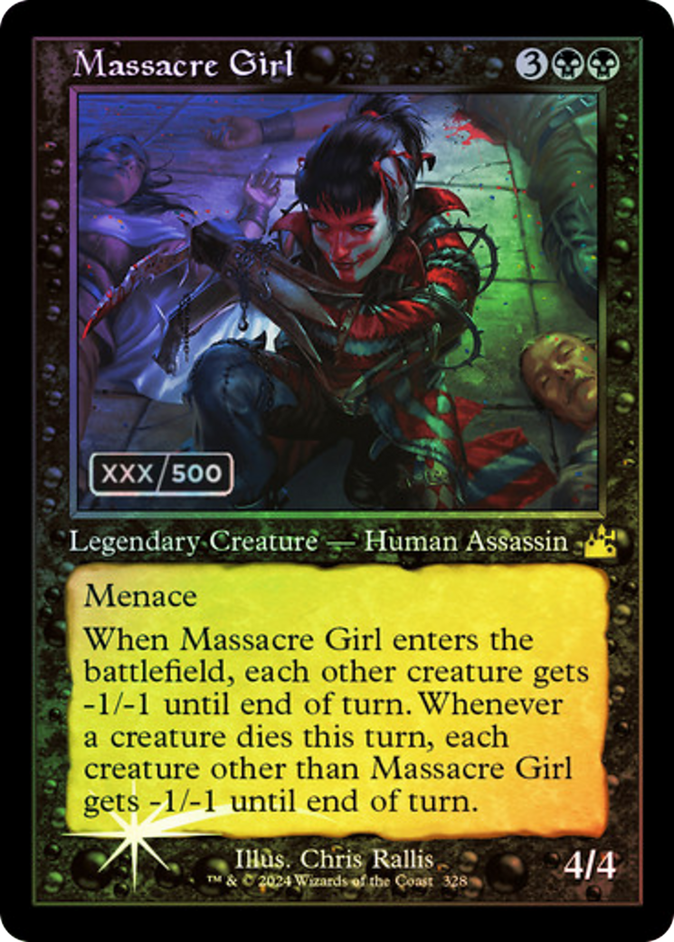 Massacre Girl (RVR-328Z) - Ravnica Remastered Foil - Premium MTG Single from Wizards of the Coast - Just $150.49! Shop now at Game Crave Tournament Store
