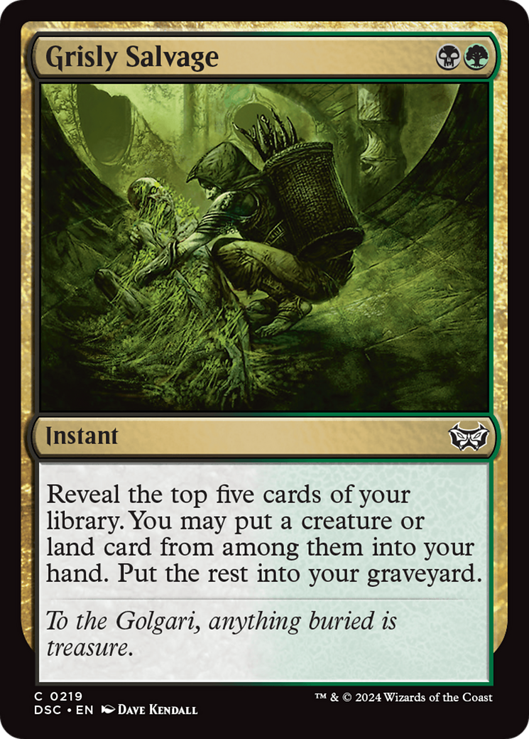 Grisly Salvage (DSC-219) - Duskmourn: House of Horror Commander - Premium MTG Single from Wizards of the Coast - Just $0.25! Shop now at Game Crave Tournament Store