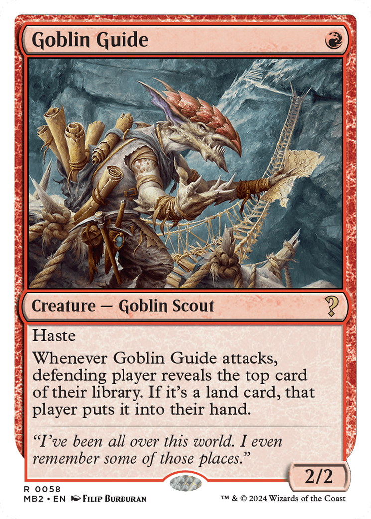 Goblin Guide (MB2-058) - Mystery Booster 2 - Premium MTG Single from Wizards of the Coast - Just $0.30! Shop now at Game Crave Tournament Store