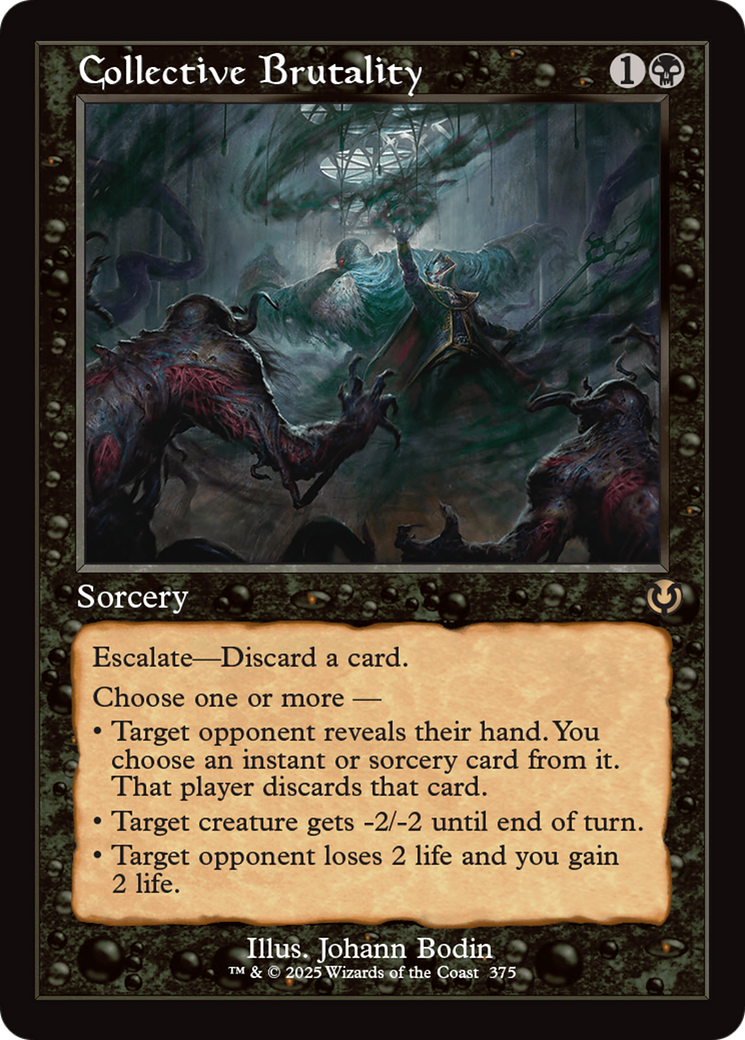 Collective Brutality (Retro Frame) (-375) - Innistrad Remastered - Premium MTG Single from Wizards of the Coast - Just $0.25! Shop now at Game Crave Tournament Store