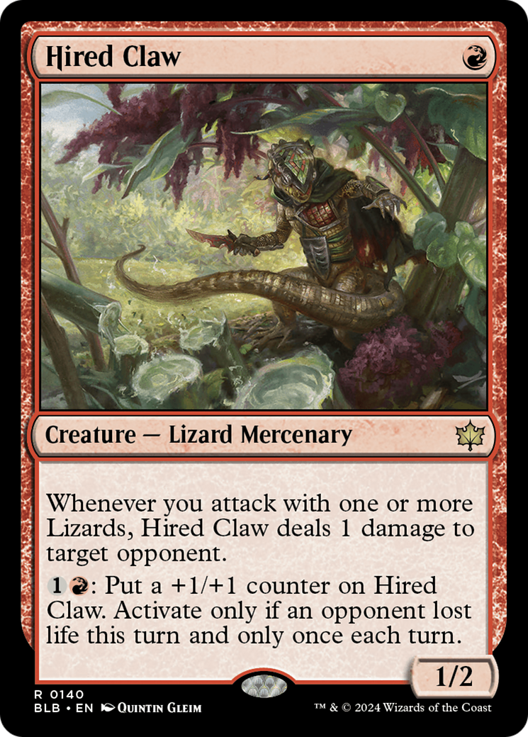 Hired Claw (BLB-140) - Bloomburrow - Premium MTG Single from Wizards of the Coast - Just $3.06! Shop now at Game Crave Tournament Store