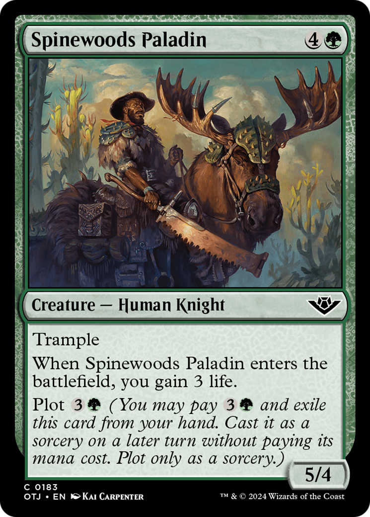 Spinewoods Paladin (OTJ-183) - Outlaws of Thunder Junction - Premium MTG Single from Wizards of the Coast - Just $0.25! Shop now at Game Crave Tournament Store