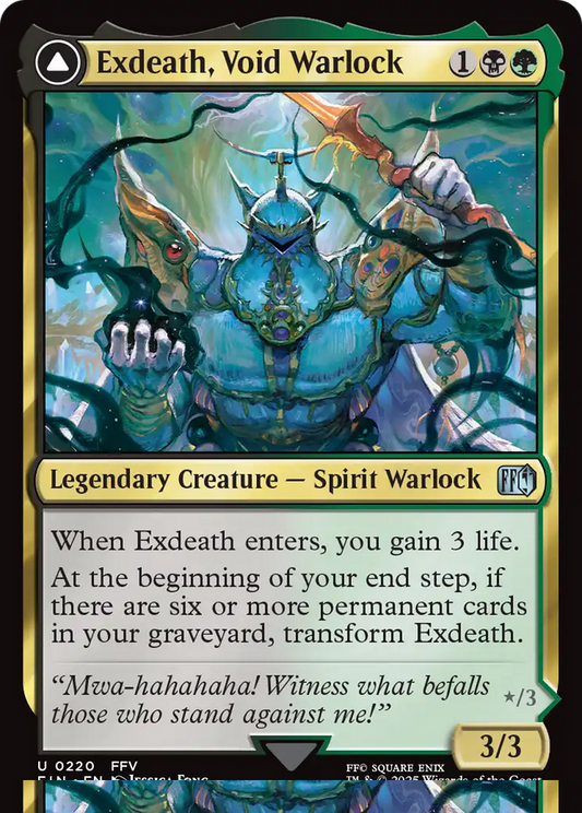 Exdeath, Void Warlock // Neo Exdeath, Dimension's End (FIN-220) - FINAL FANTASY - Premium MTG Single from Wizards of the Coast - Just $0.08! Shop now at Game Crave Tournament Store