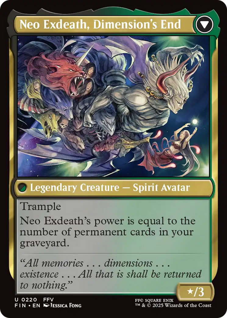 Exdeath, Void Warlock // Neo Exdeath, Dimension's End (FIN-220) - FINAL FANTASY - Premium MTG Single from Wizards of the Coast - Just $0.08! Shop now at Game Crave Tournament Store