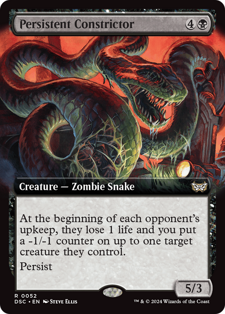 Persistent Constrictor (DSC-052) - Duskmourn: House of Horror Commander: (Extended Art) - Premium MTG Single from Wizards of the Coast - Just $1.64! Shop now at Game Crave Tournament Store