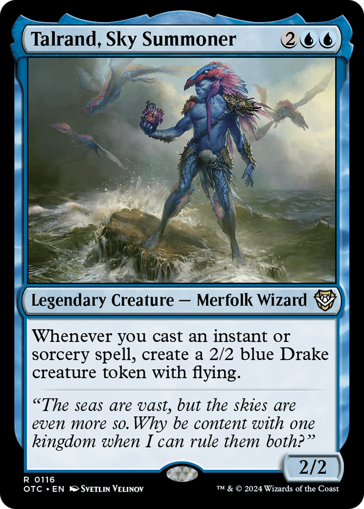 Talrand, Sky Summoner (OTC-116) - Outlaws of Thunder Junction Commander - Premium MTG Single from Wizards of the Coast - Just $0.26! Shop now at Game Crave Tournament Store