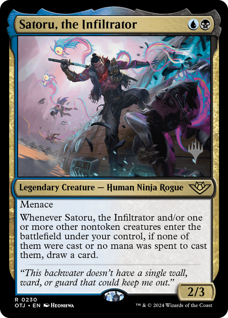 Satoru, the Infiltrator (POTJ-230P) - Outlaws of Thunder Junction Promos - Premium MTG Single from Wizards of the Coast - Just $0.89! Shop now at Game Crave Tournament Store