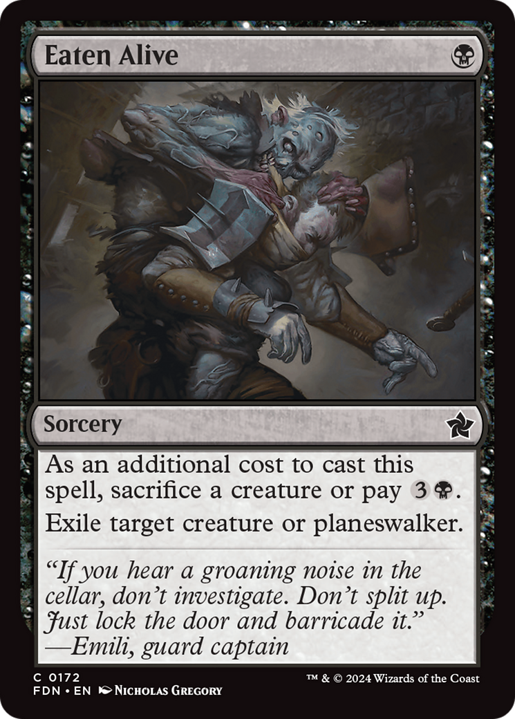 Eaten Alive (FDN-172) - Foundations Foil - Premium MTG Single from Wizards of the Coast - Just $0.25! Shop now at Game Crave Tournament Store