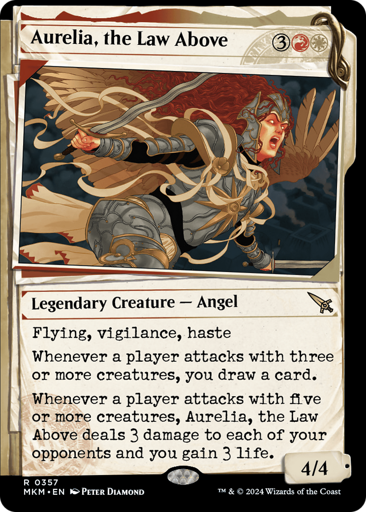 Aurelia, the Law Above (MKM-357) - Murders at Karlov Manor: (Showcase) Foil - Premium MTG Single from Wizards of the Coast - Just $1.30! Shop now at Game Crave Tournament Store