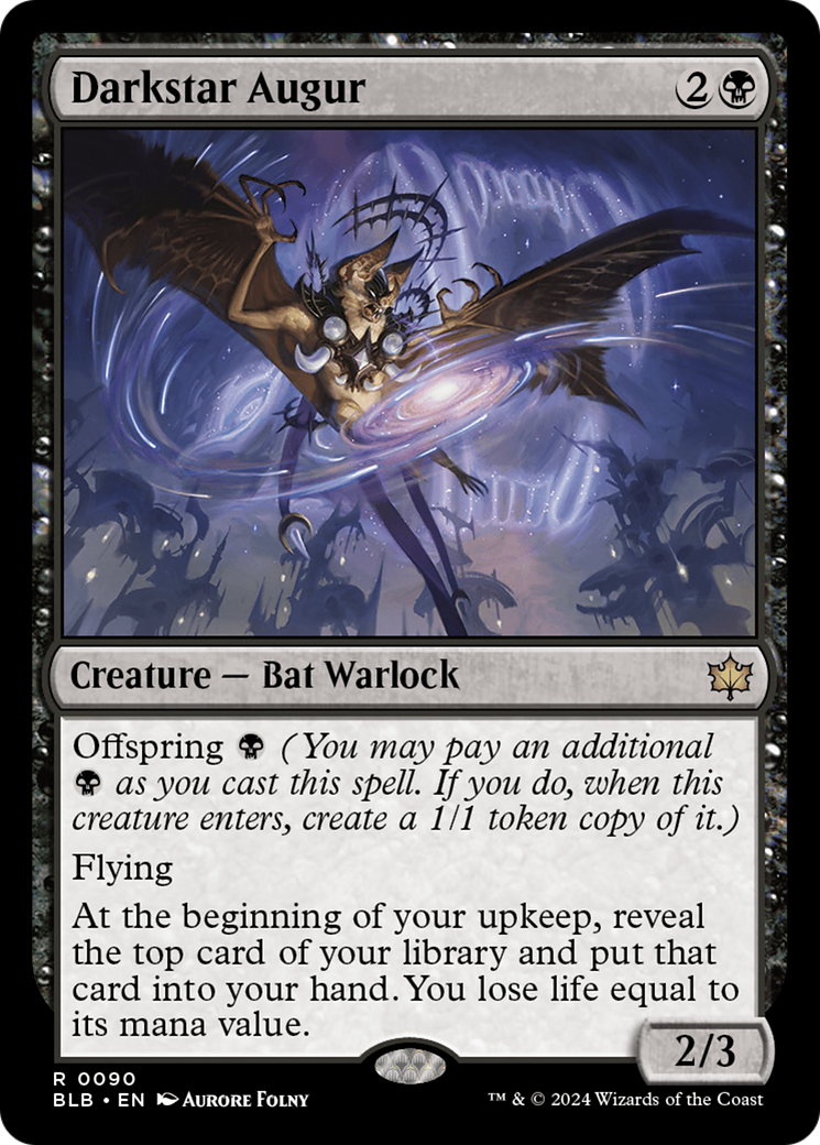 Darkstar Augur (BLB-090) - Bloomburrow Foil - Premium MTG Single from Wizards of the Coast - Just $0.67! Shop now at Game Crave Tournament Store