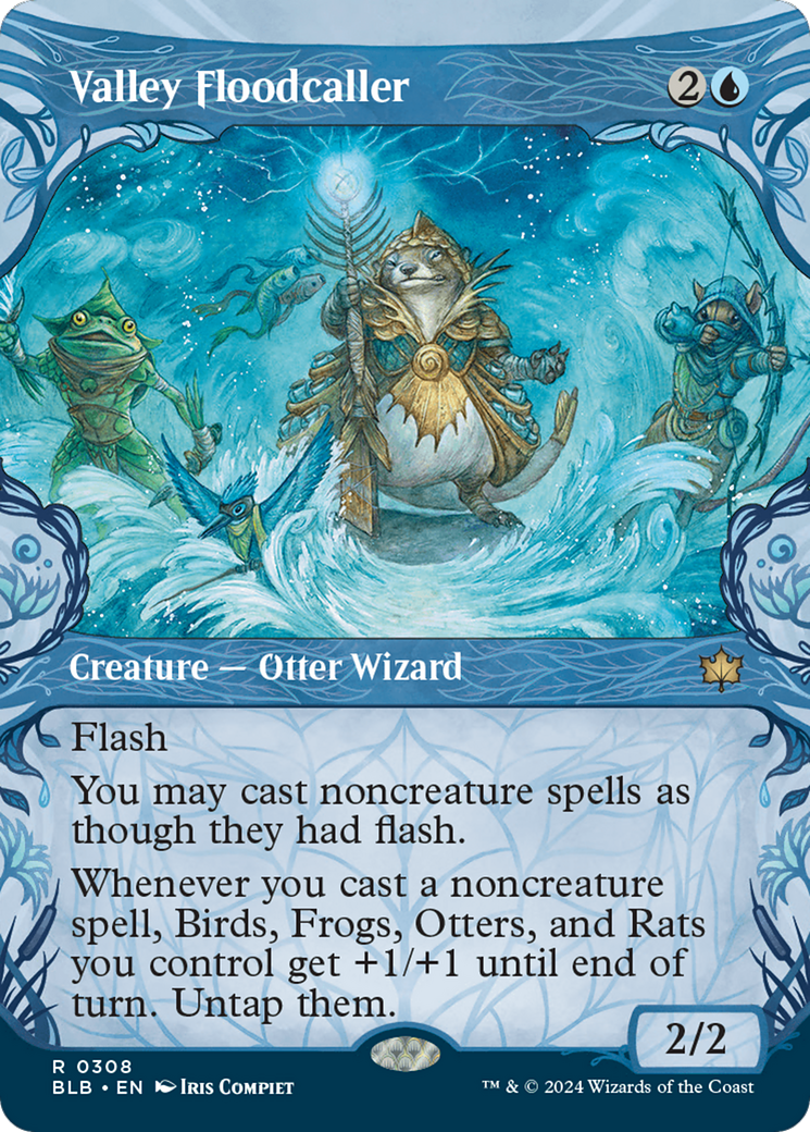 Valley Floodcaller (BLB-308) - Bloomburrow: (Showcase) - Premium MTG Single from Wizards of the Coast - Just $4.44! Shop now at Game Crave Tournament Store