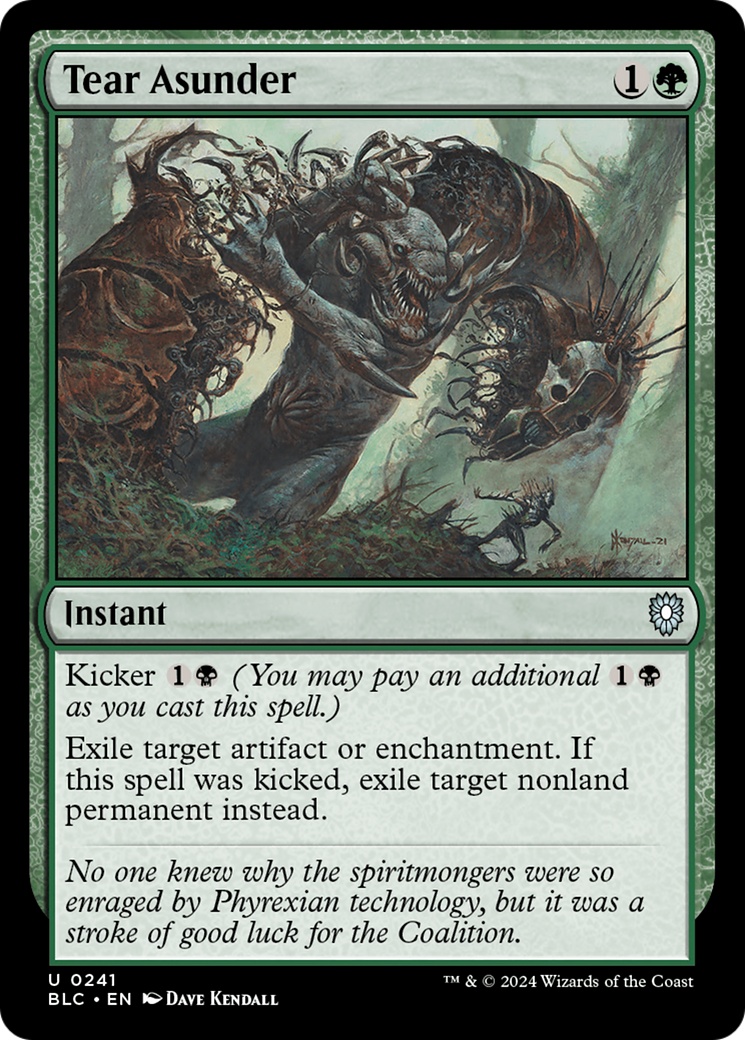 Tear Asunder (BLC-241) - Bloomburrow Commander - Premium MTG Single from Wizards of the Coast - Just $0.33! Shop now at Game Crave Tournament Store