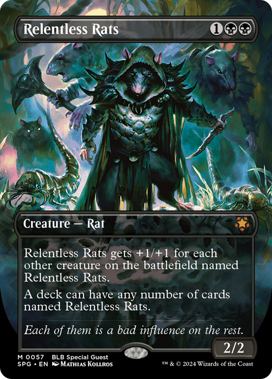 Relentless Rats (SPG-057) - Special Guests (Borderless) Foil - Premium MTG Single from Wizards of the Coast - Just $7.22! Shop now at Game Crave Tournament Store