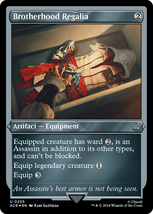 Brotherhood Regalia (ACR-255) - Assassin's Creed Etched Foil - Premium MTG Single from Wizards of the Coast - Just $9.31! Shop now at Game Crave Tournament Store