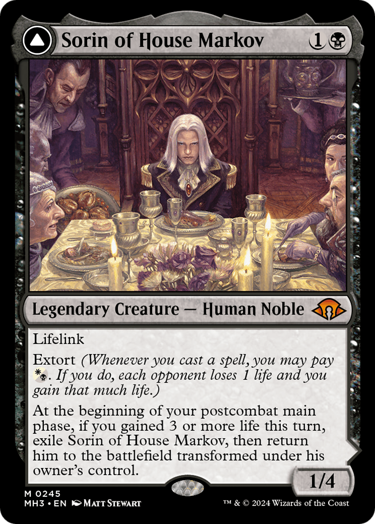 Sorin of House Markov // Sorin, Ravenous Neonate (MH3-245) - Modern Horizons 3 Foil - Premium MTG Single from Wizards of the Coast - Just $3.02! Shop now at Game Crave Tournament Store