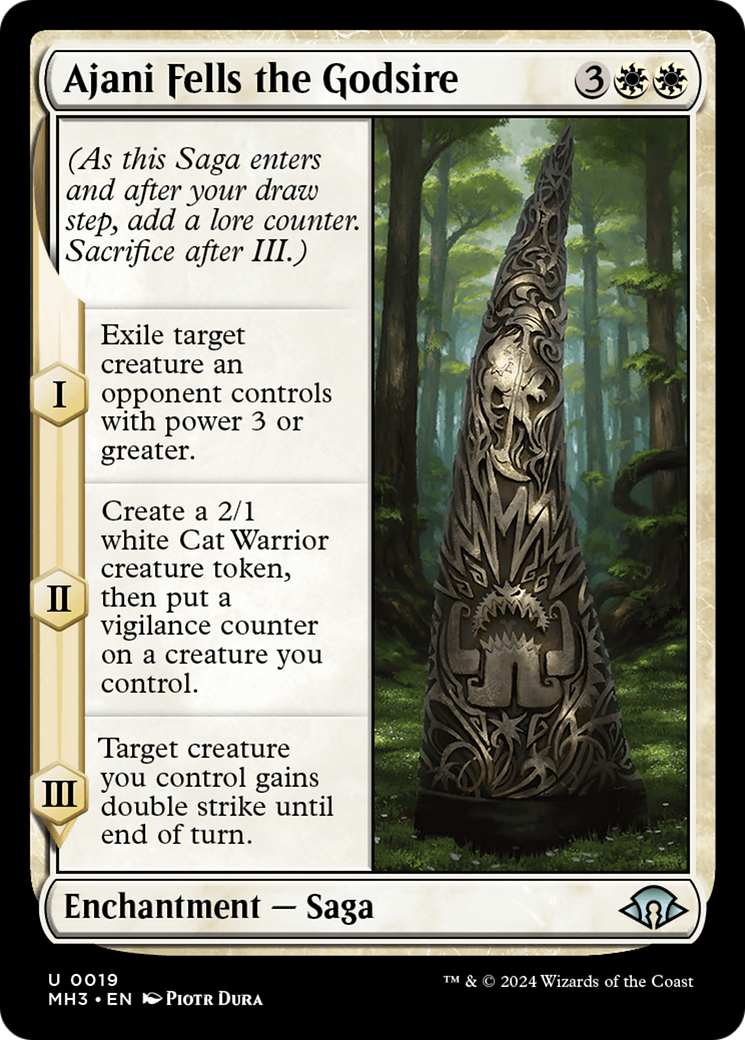 Ajani Fells the Godsire (MH3-019) - Modern Horizons 3 - Premium MTG Single from Wizards of the Coast - Just $0.25! Shop now at Game Crave Tournament Store