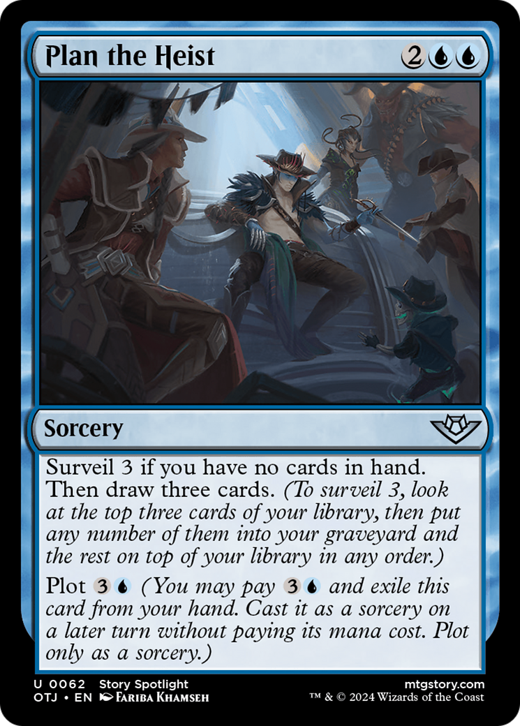 Plan the Heist (OTJ-062) - Outlaws of Thunder Junction Foil - Premium MTG Single from Wizards of the Coast - Just $0.25! Shop now at Game Crave Tournament Store