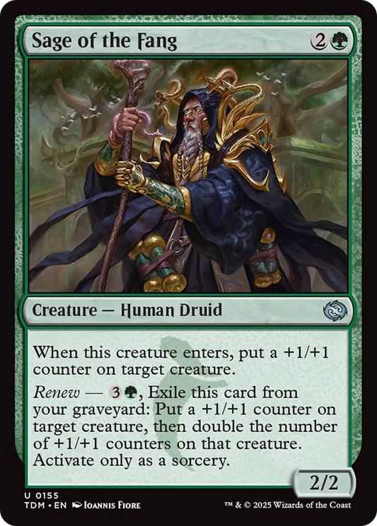 Sage of the Fang (TDM-155) - Tarkir: Dragonstorm Foil - Premium MTG Single from Wizards of the Coast - Just $0.08! Shop now at Game Crave Tournament Store