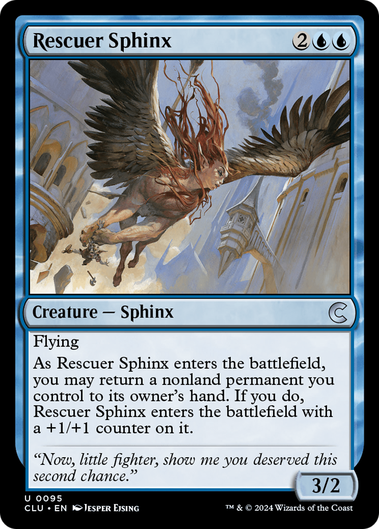 Rescuer Sphinx (CLU-095) - Ravnica: Clue Edition - Premium MTG Single from Wizards of the Coast - Just $0.26! Shop now at Game Crave Tournament Store