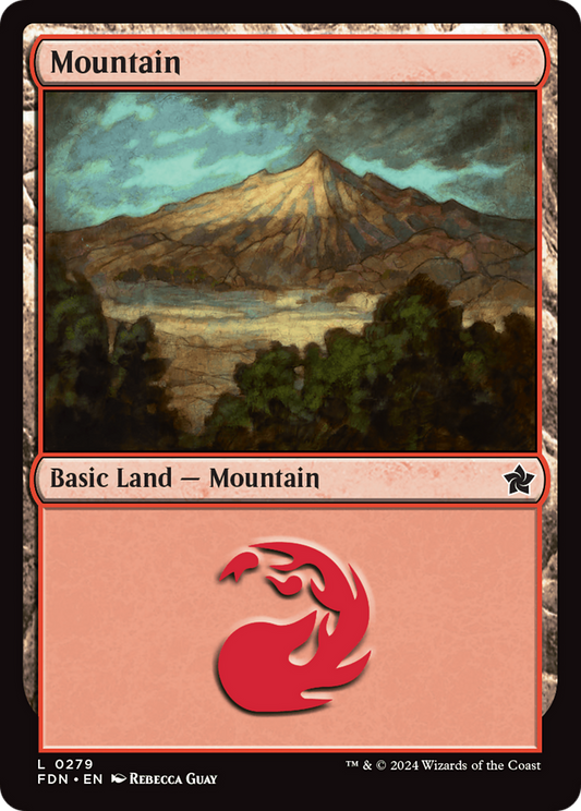 Mountain (FDN-279) - Foundations Foil - Premium MTG Single from Wizards of the Coast - Just $0.25! Shop now at Game Crave Tournament Store