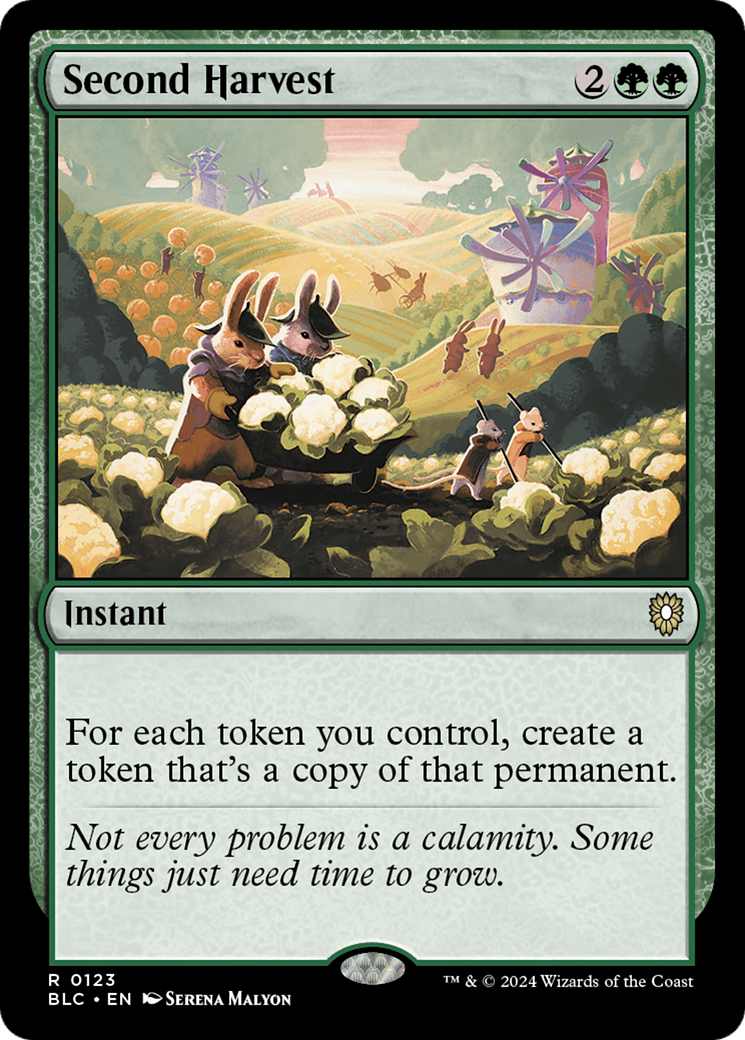 Second Harvest (BLC-123) - Bloomburrow Commander - Premium MTG Single from Wizards of the Coast - Just $0.92! Shop now at Game Crave Tournament Store