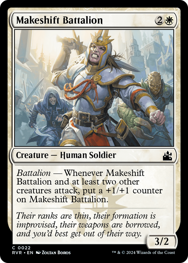 Makeshift Battalion (RVR-022) - Ravnica Remastered Foil - Premium MTG Single from Wizards of the Coast - Just $0.25! Shop now at Game Crave Tournament Store