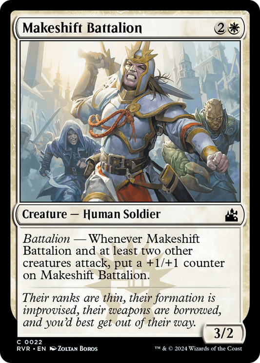 Makeshift Battalion (RVR-022) - Ravnica Remastered - Premium MTG Single from Wizards of the Coast - Just $0.25! Shop now at Game Crave Tournament Store