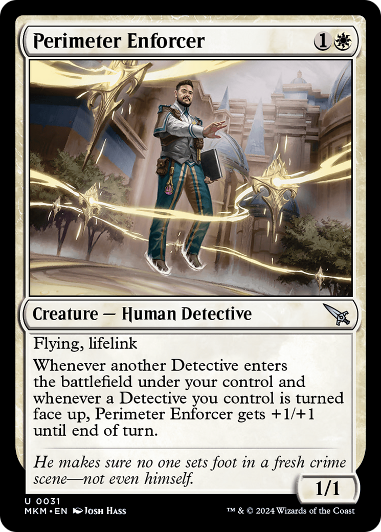 Perimeter Enforcer (MKM-031) - Murders at Karlov Manor - Premium MTG Single from Wizards of the Coast - Just $0.25! Shop now at Game Crave Tournament Store