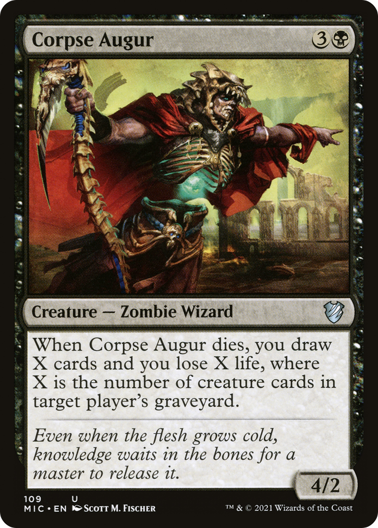 Corpse Augur (MIC-109) - Midnight Hunt Commander - Premium MTG Single from Wizards of the Coast - Just $0.08! Shop now at Game Crave Tournament Store