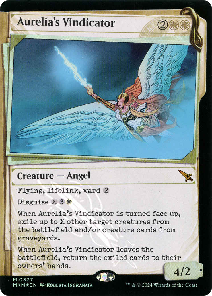 Aurelia's Vindicator (MKM-377) - Murders at Karlov Manor: (Showcase) Foil - Premium MTG Single from Wizards of the Coast - Just $1.56! Shop now at Game Crave Tournament Store